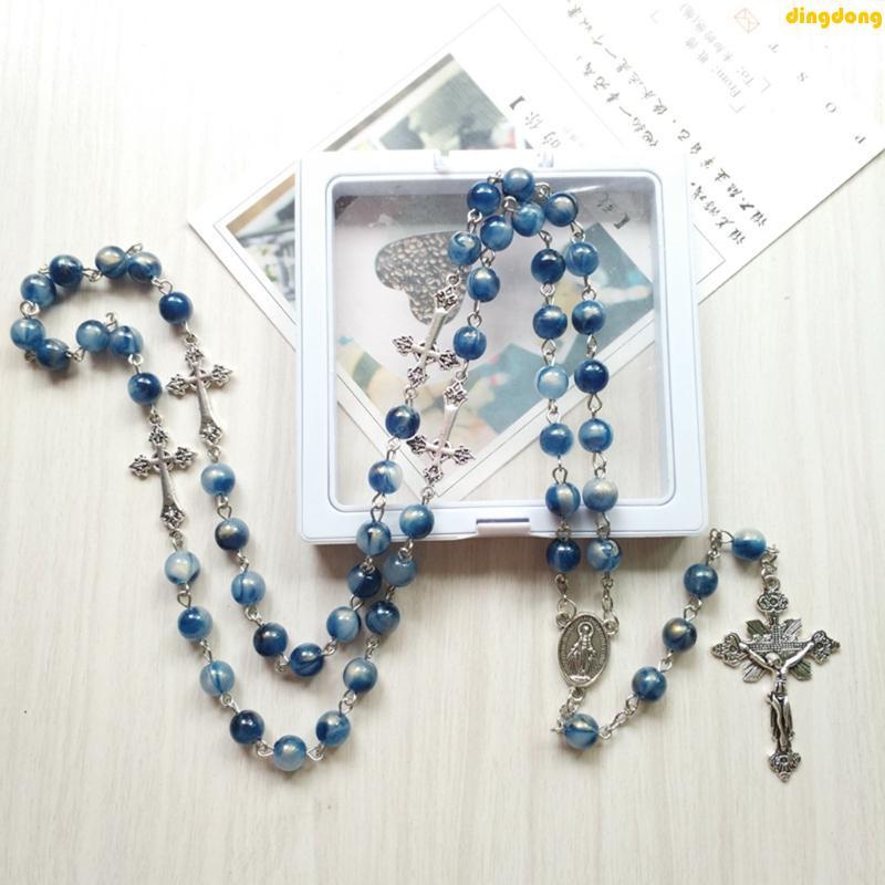 Pet11 Rosário Colar Longo Para Pingente Católico Cristão Jóias Religiosas Homens