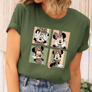 Camiseta Feminina Minnie Mouse Várias Cores 100% Algodão Envio Imediato