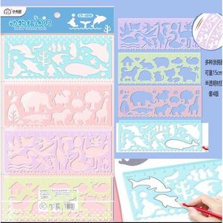 Estudante modelo Animal modelo gráfico desenho régua oco desenho régua criativa desenho régua manuscrito bom ajudante