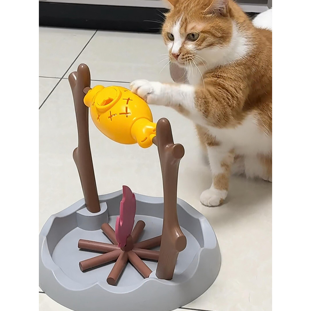 Brinquedos para gatos Auto-Feliz Aliviando o Tédio Ferramenta útil Churrasco para animais de estimação Rolando Brinquedo