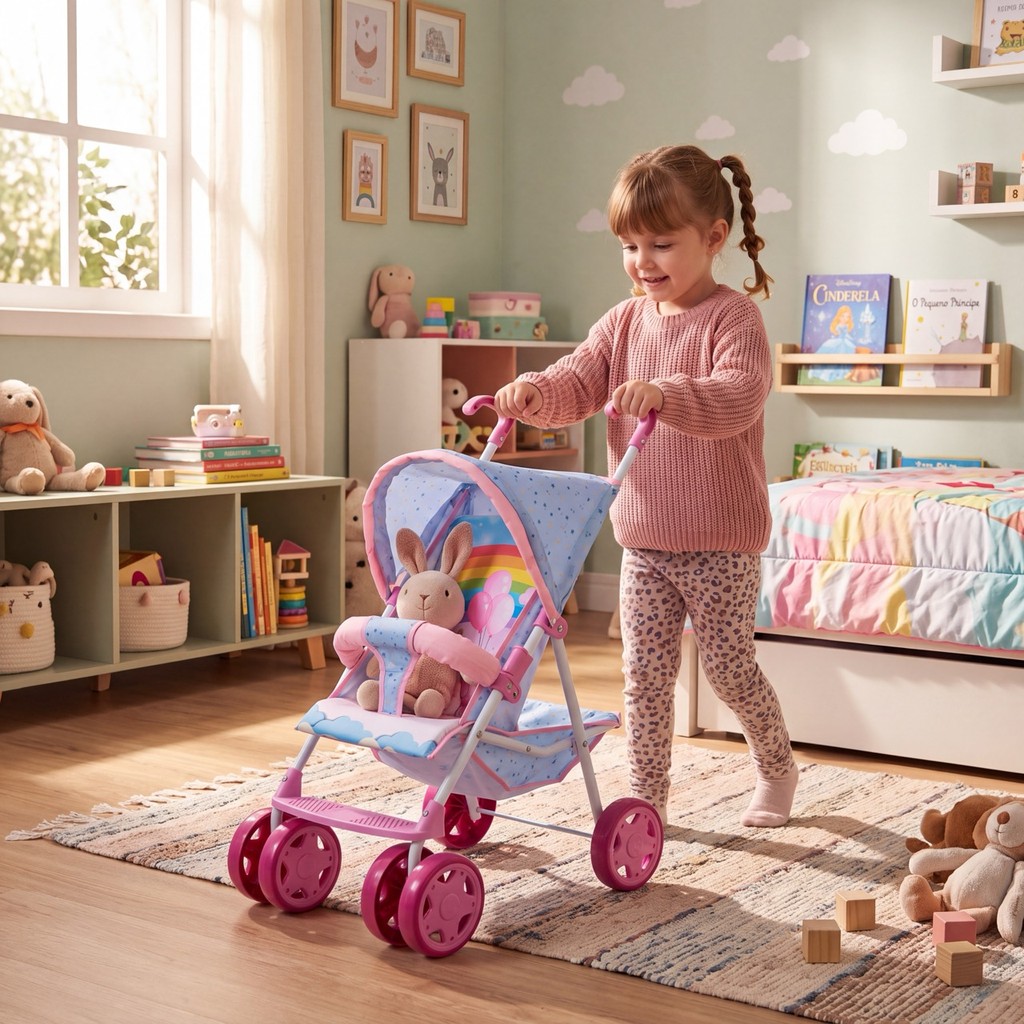 Carrinho de boneca luxo Nuvem de Sonhos - Baby Hercules