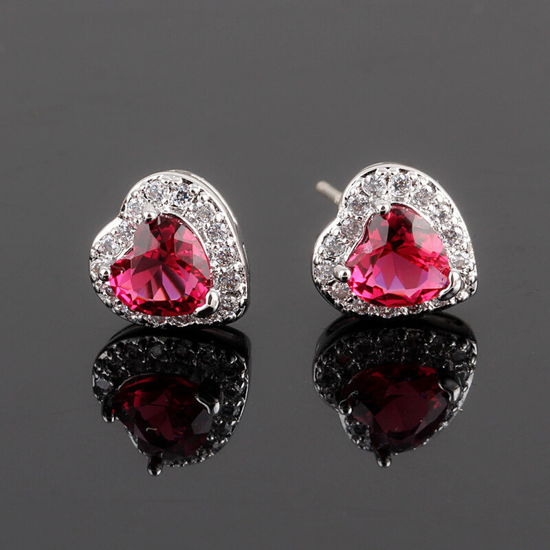 Amor AAA grau cristal zircão brincos versão coreana brincos simples 925 agulha de prata meninas brincos vendas diretas d