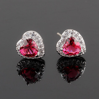Amor AAA grau cristal zircão brincos versão coreana brincos simples 925 agulha de prata meninas brincos vendas diretas d