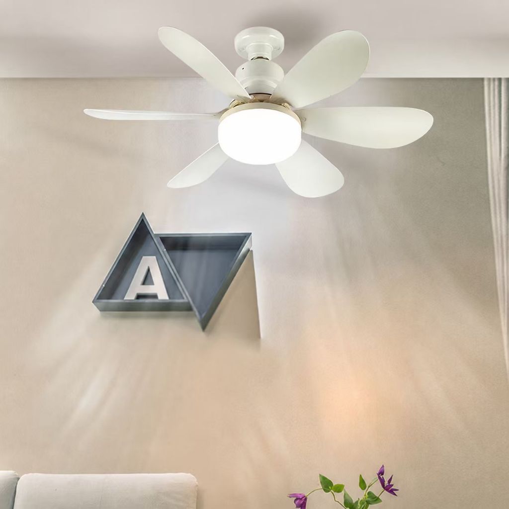 Ventilador de Teto 30W LED Lâmpada Controle Remoto Luminária Economica de Energia 6 lâminas Bivolt