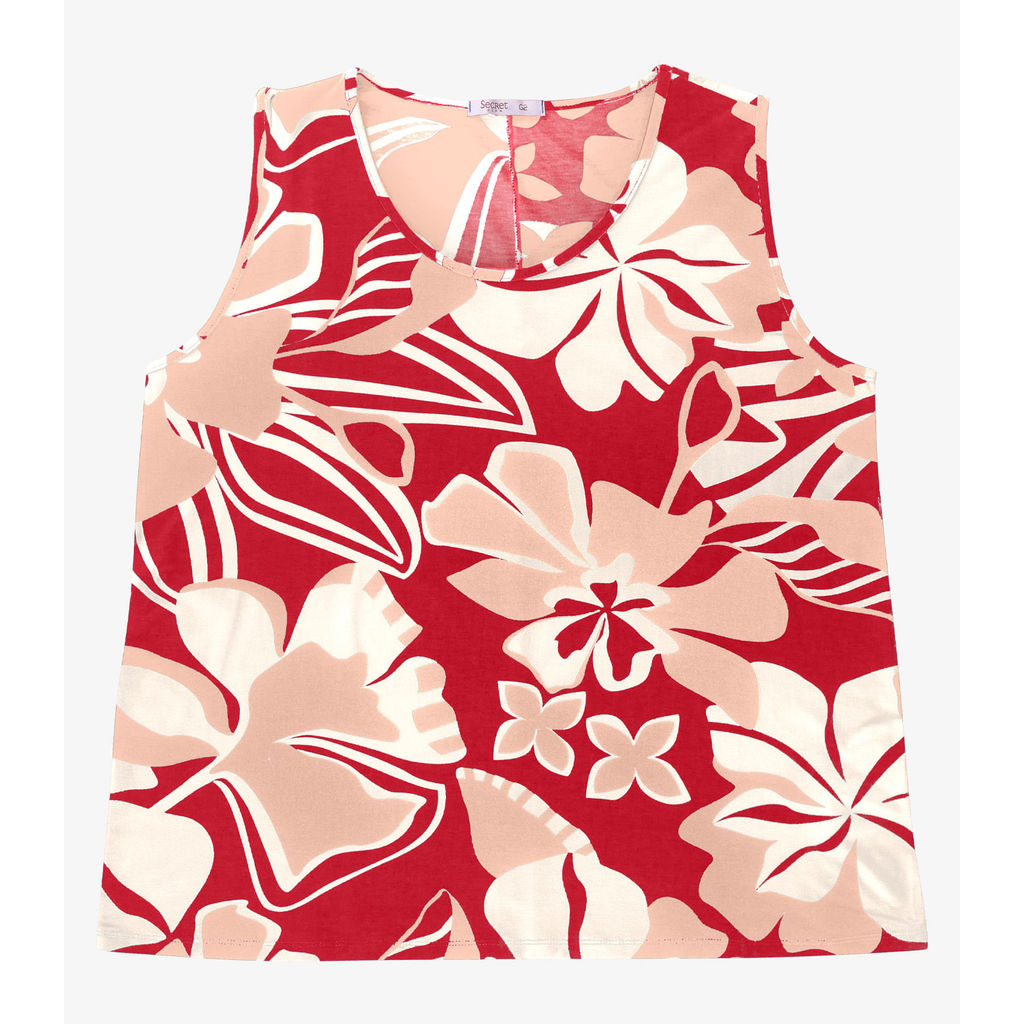 Regata Feminina Secret Glam em Viscotorcion Vermelho