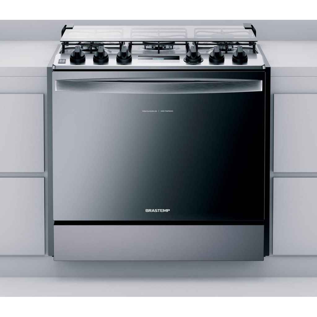 Fogão Brastemp de Embutir 5 Bocas Inox BYS5PCRUNA
