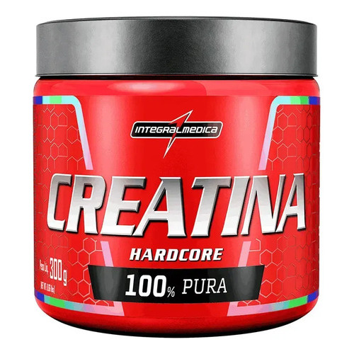 Creatina Hardcore Monohidratada 100% Pura IntegralMédica 300g Sem Sabor