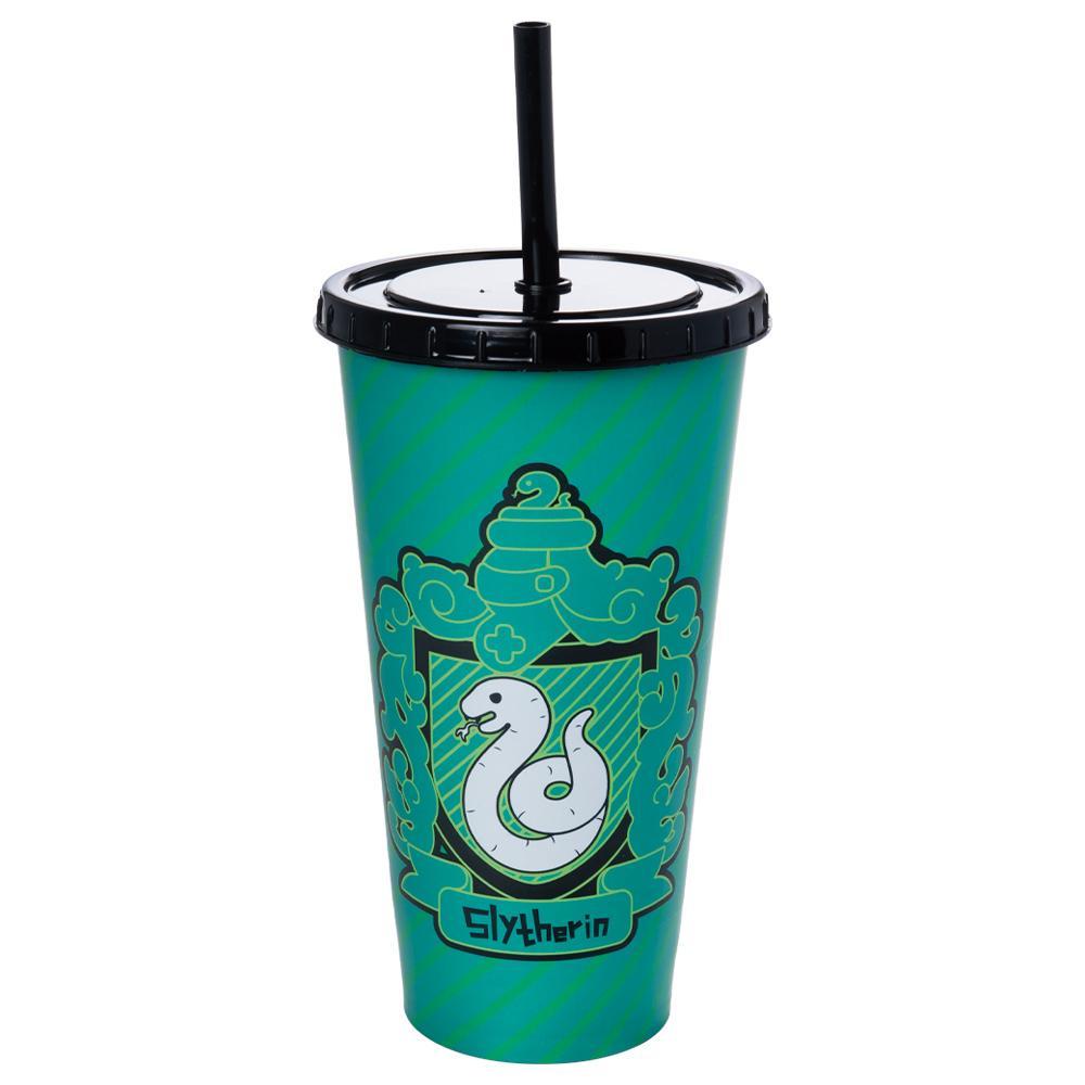 Copo Tampa Canudo Harry Potter Sonserina Hogwarts Chapéu Seletor Magia Bruxos 700 ml Plasútil