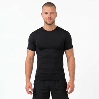 Camiseta Masculina Manga Curtam Compressão Proteção Uv 50+ Blusa Academia Esportes Corrida