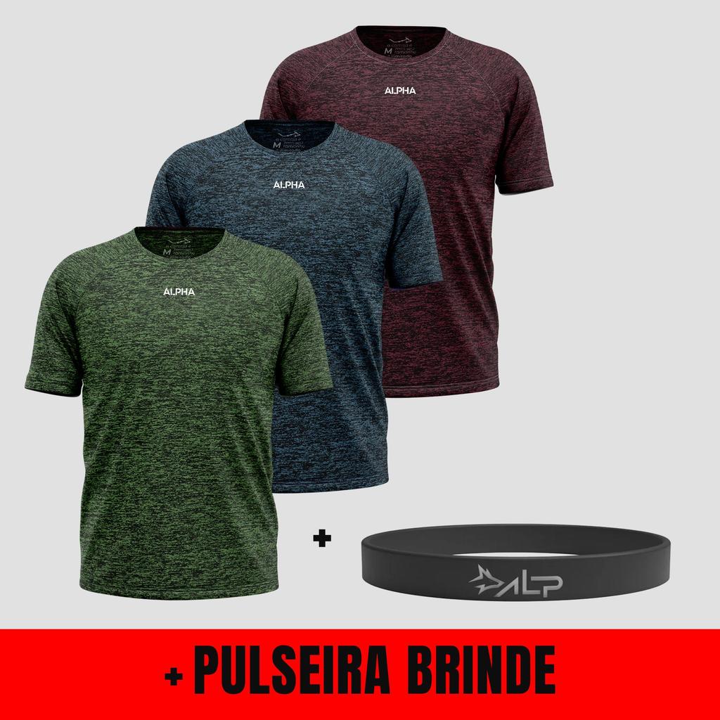 Kit 3 Camisas Dry Essential + Brinde Exclusivo