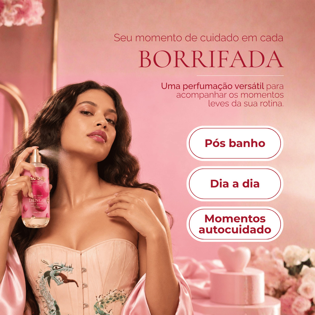 Body Splash Feminino Doce Intenso Dengo 200ml Moody — imagem 2 de 2