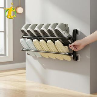 [Asiyy] Sapateira Sobre A Porta Dobrável Suporte Para Sapatos Que Economiza Espaço Banheiro , Entrada 50 Cm