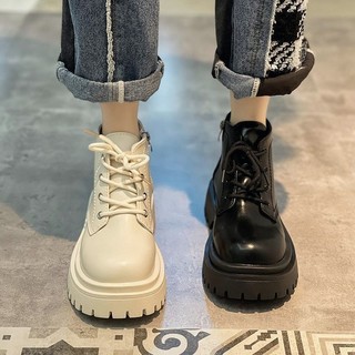 Martin botas femininas estilo britânico 2025 novo estilo outono inverno Muffin botas de sola grossa All-Match estilo Pre