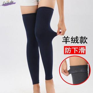 Leggings de caxemira acima do joelho meias de lã joelheiras estendidas estilo grosso quente velho pernas frias calças ma