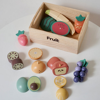 Ass mãe exportação simulação de madeira cozinha brinquedos de frutas potes de madeira maciça das crianças jogar casa con