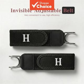 2 Peças De Gancho De Metal Masculino Elástico Na Cintura Cinto Invisível Sem Fivela