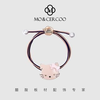Mo & Cercoo bonito gato laço de cabelo rabo de cavalo acessórios para o cabelo folha de acetato gravata cabeça jóias sim