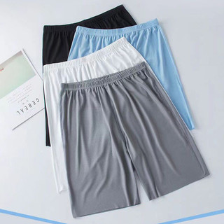 Homens de seda gelo de secagem rápida Shorts de cinco pontos verão fino esportes ar condicionado casa calças de pijama c