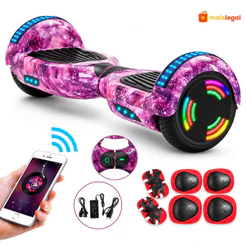 Overboard Infantil 6.5" - Skate Elétrico com Caixa de Som Bluetooth e Bateria Longa Duração