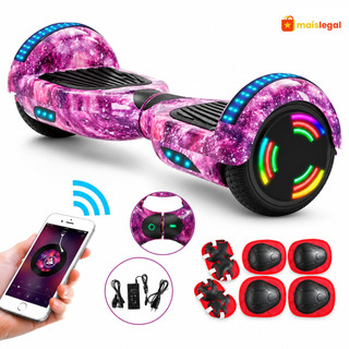 Overboard Infantil 6.5" - Skate Elétrico com Caixa de Som Bluetooth e Bateria Longa Duraç…