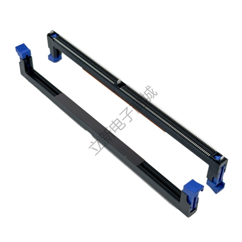Original pronto estoque Slot de memória DDR4 288Pin remendo Vertical tipo SMT corpo preto conector de orelha azul