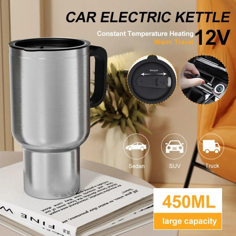 Chaleira Elétrica Para Carro LACYES , Portátil Com Tampa , Copo De Aquecimento Veículos , Aquecedor De Água De Grande Ca