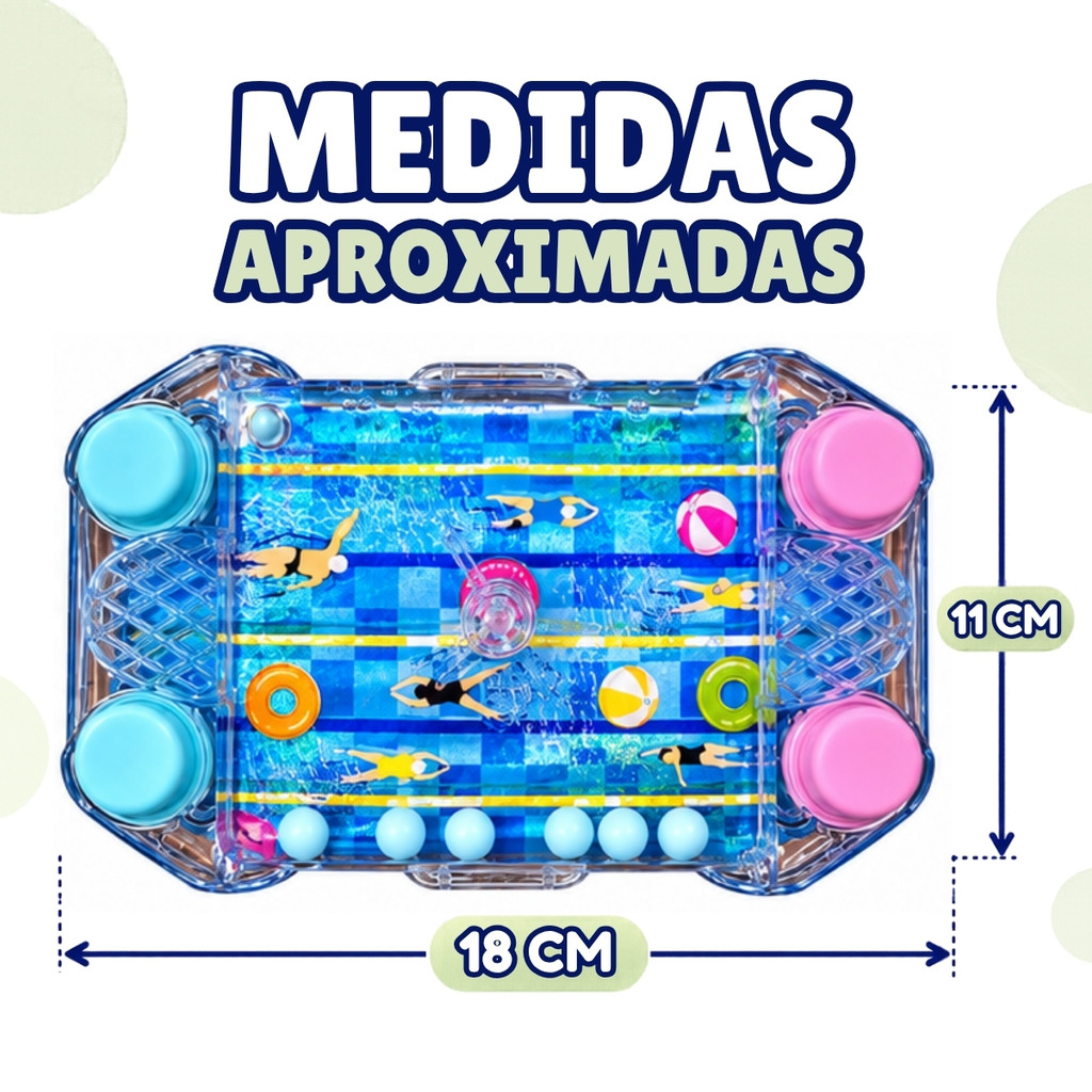 Joguinho Aquaplay de Bolinhas Esportes Sortido Infantil com Botões para 2 Jogadores Mini Futebol - Castela — imagem 2 de 2