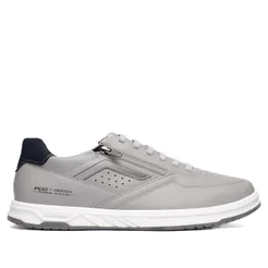 Sapatênis Masculino Pegada Shock Resist Zíper Branco/Cinza