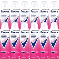 Kit Desodorante Aerosol Rexona Powder Dry Rosa 150ml - 12 Unidades