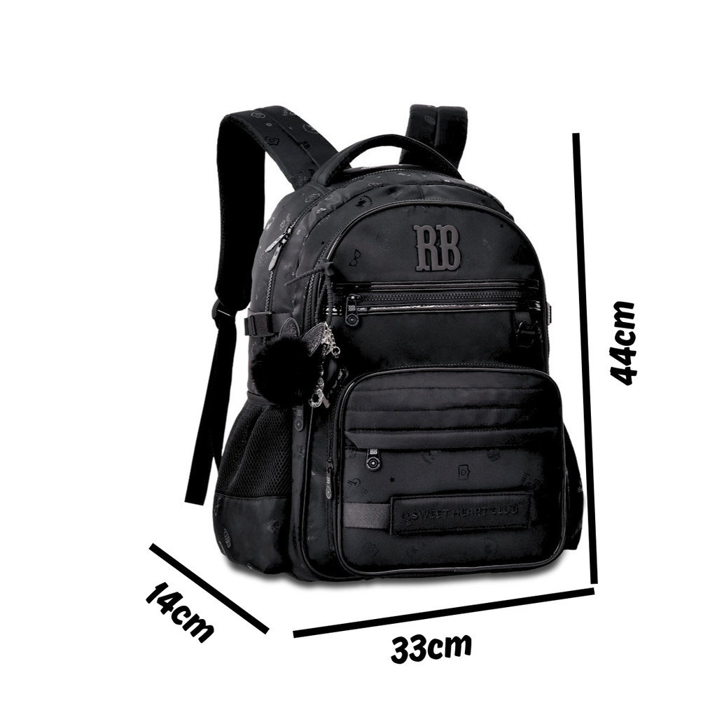 Kit Mochila de Costas e Estojo Rebecca Bonbon Foil Gloss - Clio Style Modelo:Preto — imagem 2 de 2