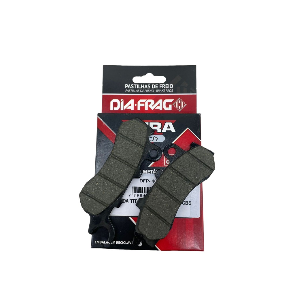 PASTILHA FREIO DIANTEIRA DIAFRAG PARA HONDA TITAN FAN CARGO 160 CBS 2018 em diante
