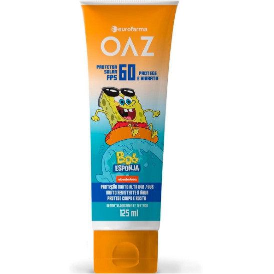 Protetor Solar Infantil Oaz Fps60 Bob Esponja 125 ml
