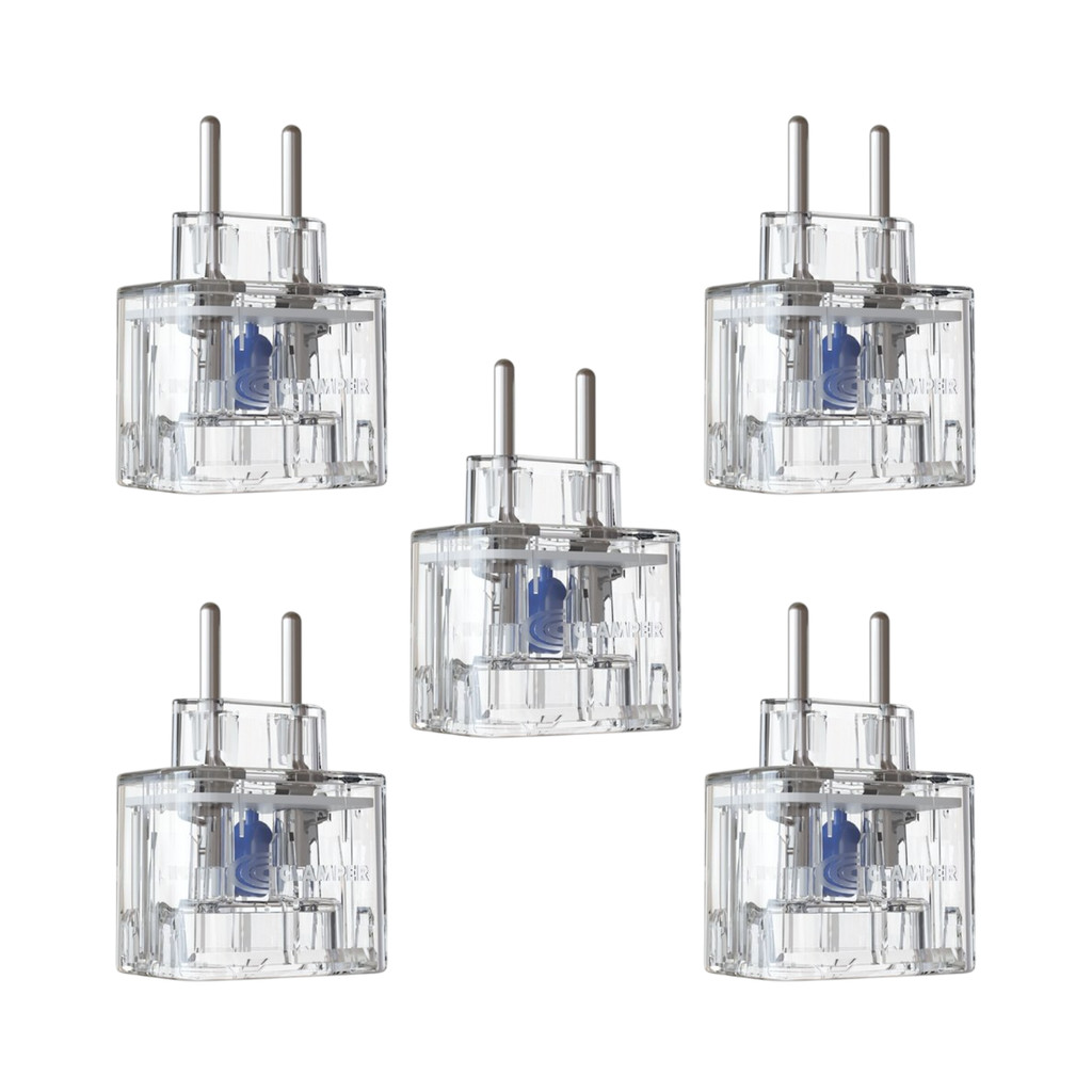 Kit com 5 Pocket 2 Pinos 10a - Dps Clamper LCF - Transparente