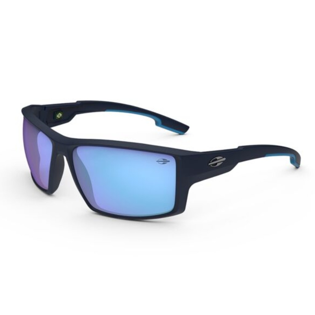 OCULOS SOL MORMAII JOACA 4 AZUL ESCURO LENTE AZUL ESPELHADO