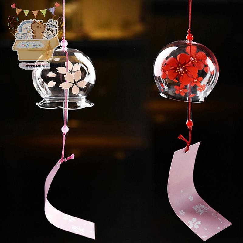 MA 1 Pcs Vento Japão Sinos De Feitos À Mão Furin De Vidro Decorações De Escritório Em Casa