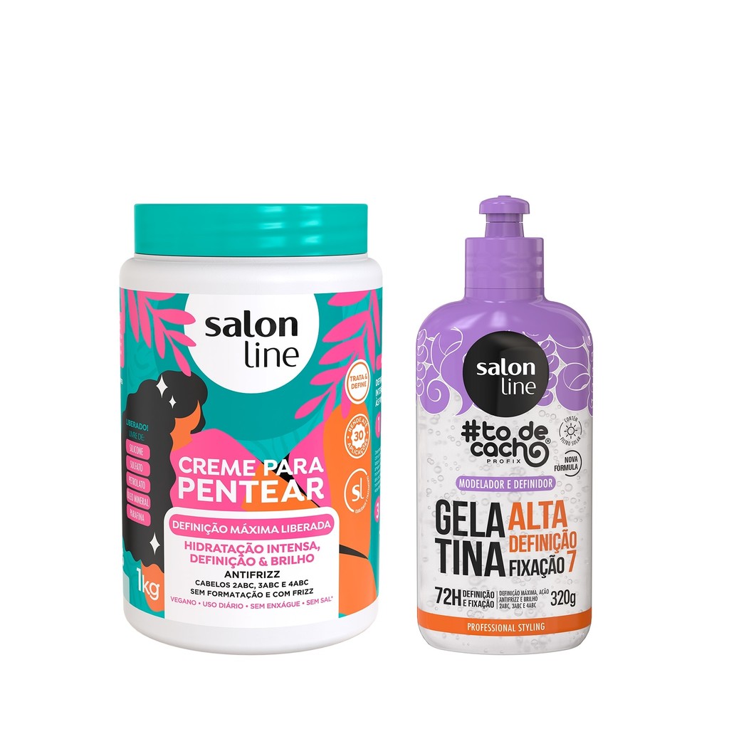 Kit Alta Definição para seus Cachos Salon Line em Oferta na Shopee