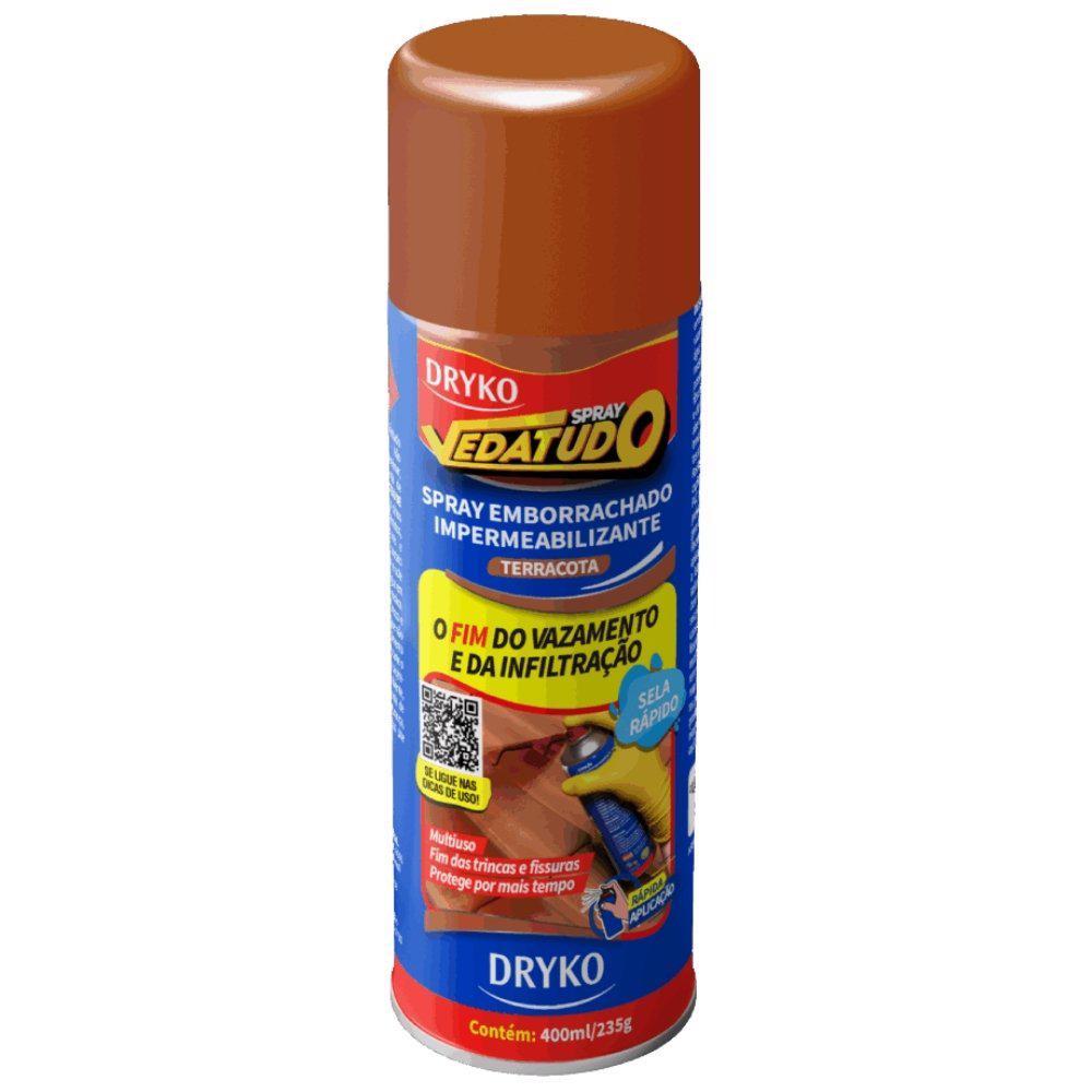 Spray Emborrachado Impermeabilizante cor Terracota 400ml DRYKO em Oferta na Shopee