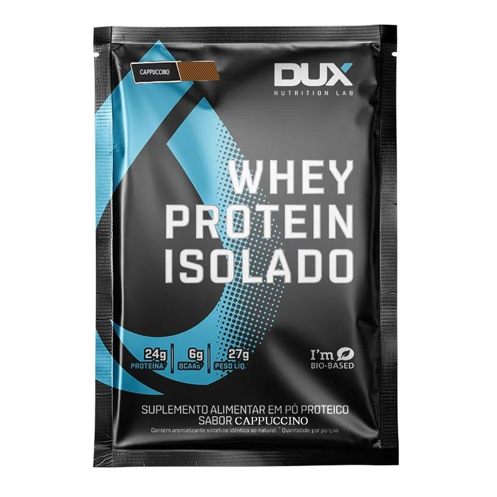 Whey Protein Isolado - 1 Sachê 27g  Cappuccino - Dux Nutrition em Oferta na Shopee