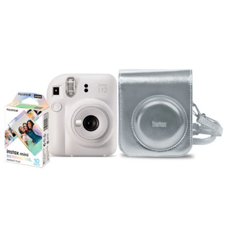 Kit Câmera Instantânea FujiFilm Instax Mini 12 Branco Mermaid com Bolsa e Pack 10 Filmes em Oferta na Shopee