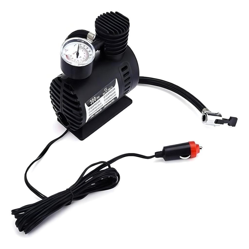 Mini Compressor de Ar Portátil Automotivo com Medidor em Oferta na Shopee