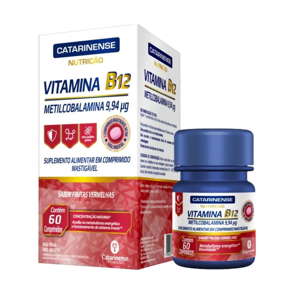 Vitamina B12 Metilcobalamina - 60 Comprimidos - Catarinense em Oferta na Shopee