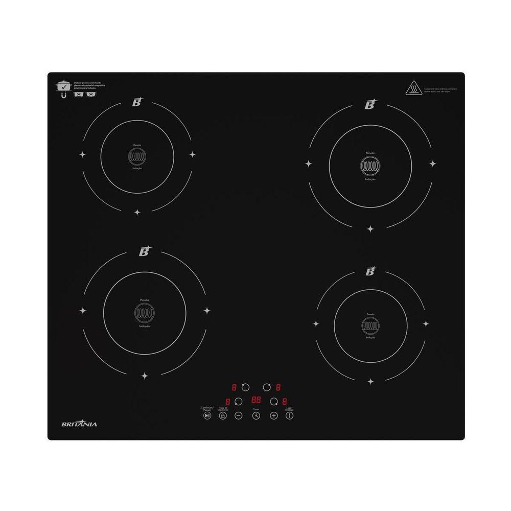 Cooktop De Indução Britânia 6000W BCTE40A 220V em Oferta na Shopee