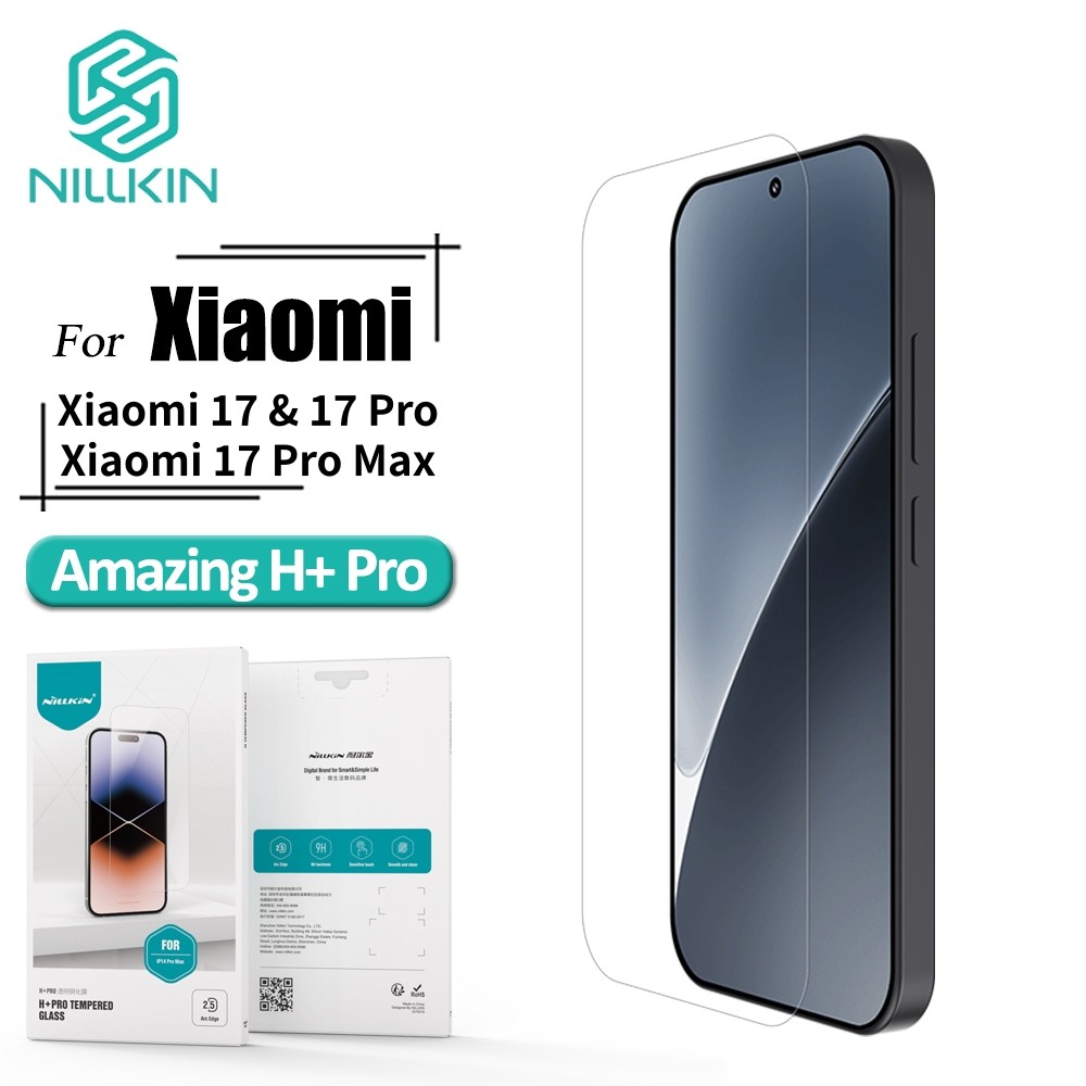 NILLKIN Vidro Temperado Para Xiaomi 17 Pro Max 17 Ultra Anti Risco Impressão Digital Explosão Protetor De Tela em Oferta na Shopee