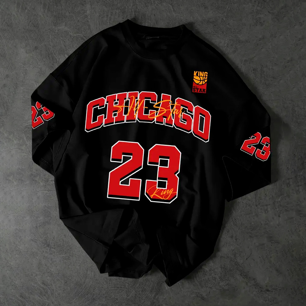 Camiseta The King 23 Chicago Red Jersey College Estilo Americano 100% Algodão em Oferta na Shopee