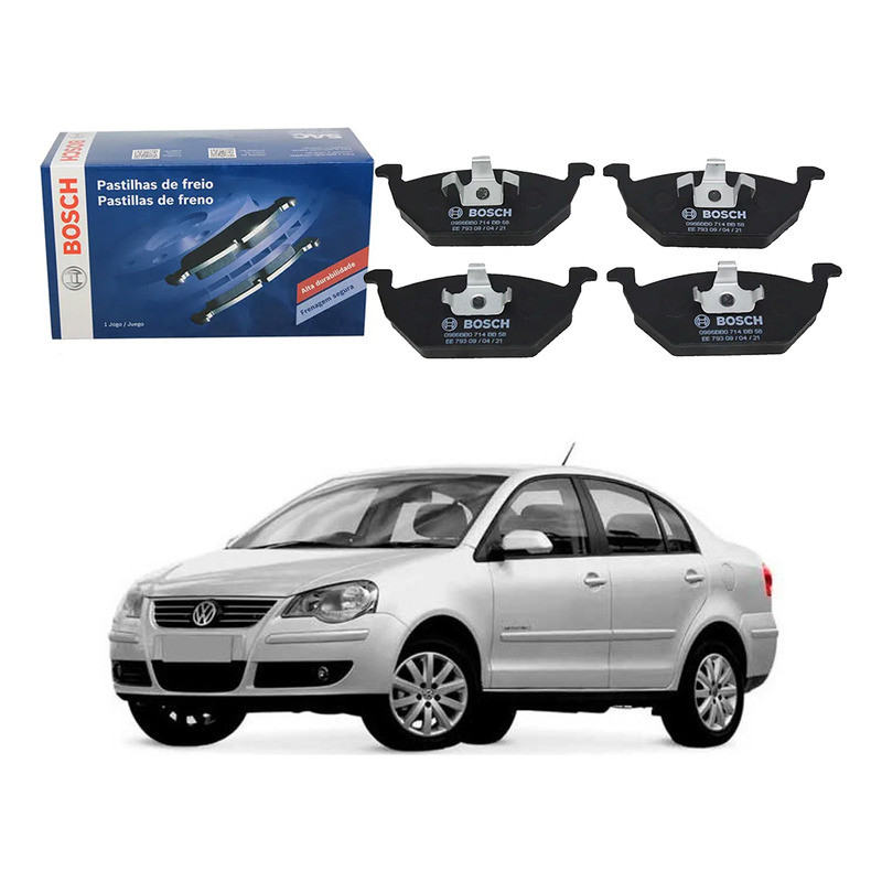Pastilha Freio Dianteira Bosch Polo Sedan 1.6 2007 A 2011 em Oferta na Shopee