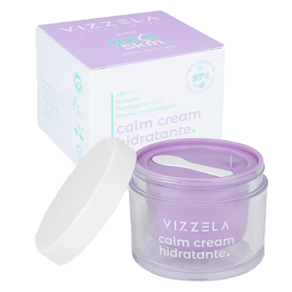 Hidratante Facial Vizzela Calm Cream Sense Skin 50g em Oferta na Shopee