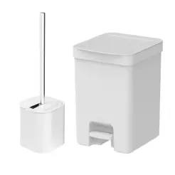 Kit Lixeira 12L + Escova Sanitaria Dual - Ou