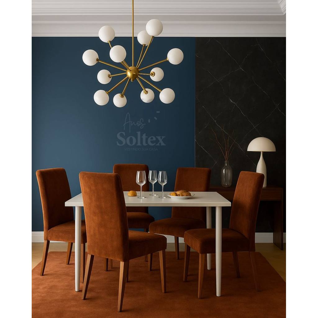 Kit Capas Protetora para Cadeira com Elástico Malha Gel Imperdível Protetor Cadeira Jantar Ajustável 6 e 4 pçs