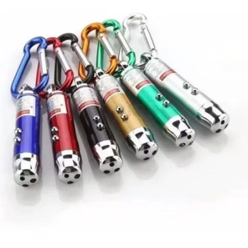 Kit de 12/24 Chaveiros Laser 3 em 1 - Com Função UV para Detectar Notas Falsas e Divertir Gatos