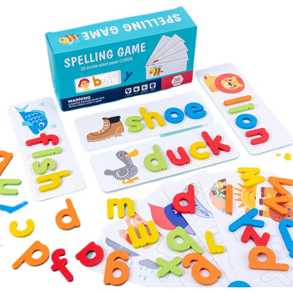 Alfabeto Quebra-Cabeça Brinquedo Feitiço Carta Jogo De Correspondência Aprendizagem Educacional Para Crianças Pré-Escola